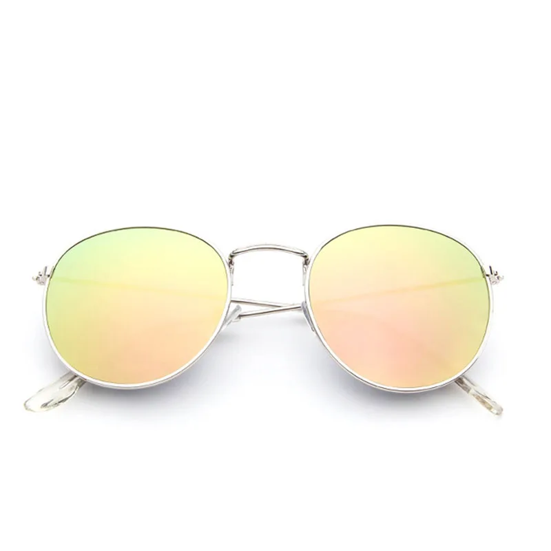 LeonLion, круглые женские солнцезащитные очки,, высокое качество, зеркальные Винтажные Солнцезащитные очки, женские очки, фирменный дизайн, Oculos De Sol Feminino - Цвет линз: SilverPink