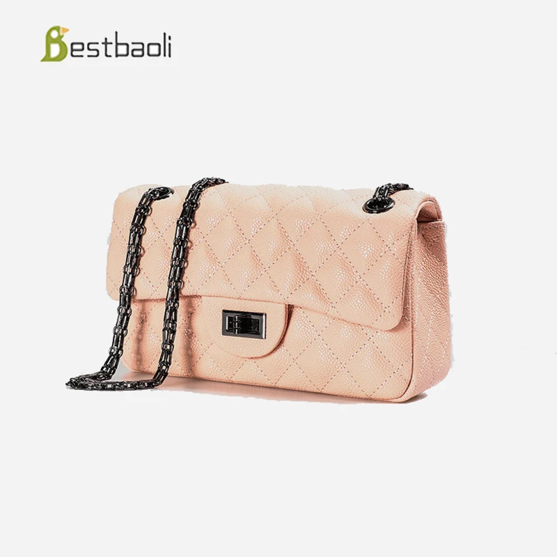

Bestbaoli HOT SALE! Genuine leather women's Shoulder bags Fashion Luxury designer Messenger Handbags Chains ladies Crossbody bag