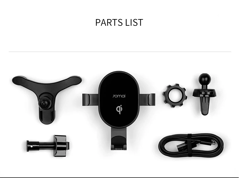 Xiaomi 70mai Qi Wireless Car Charger For iPhone Xs Max XR X Samsung Intelligent Sensor Fast 70 mai Wirless Charger Holder in Car (3)