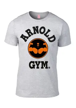 

Arnold Gym Bodybuilding Muscle Work Training Legend Icon Logo Grey T Shirt Cool Casual pride t shirt men Unisex New Fashion