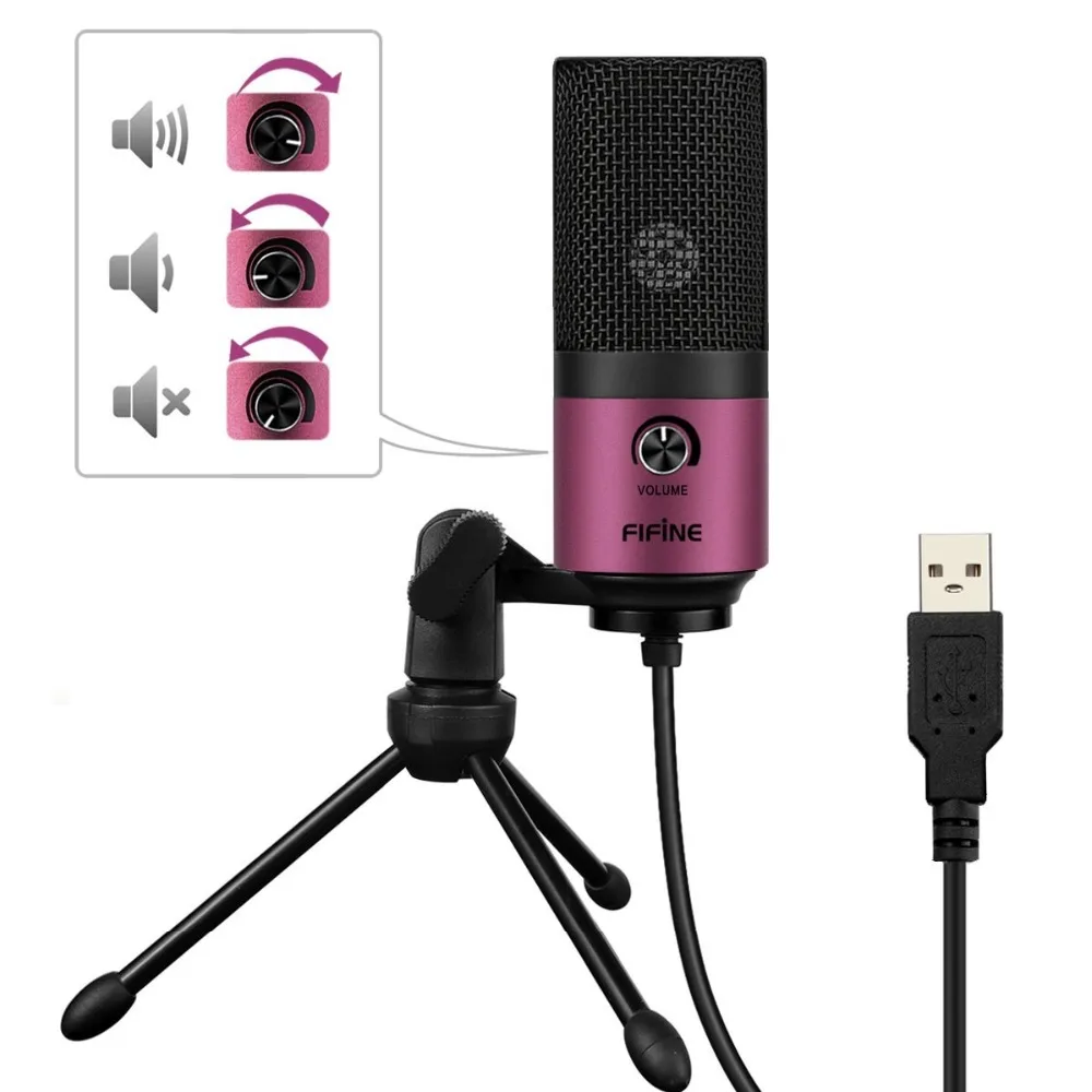 Microphone à condensateur USB en métal