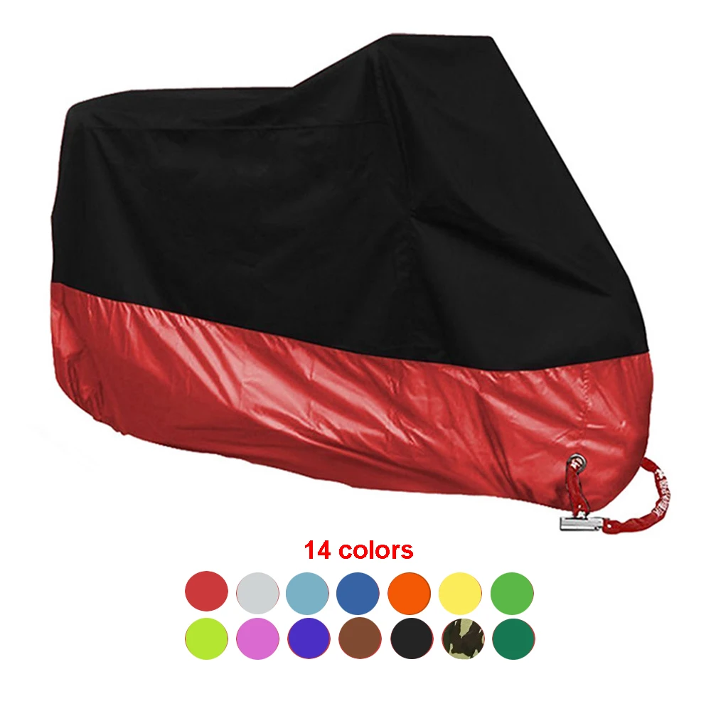 

M-4XL 4 Color Waterproof Motorcycle Cover with Lock-hole Wearable Dustproof Anti UV Electric Bike Scooter Motorcycle Raincover