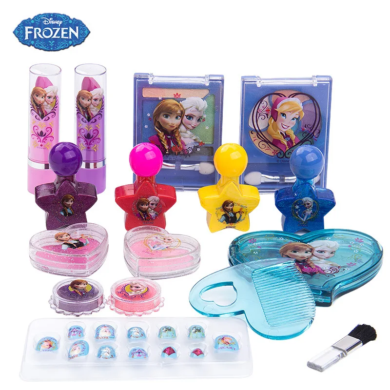 Disney Frozen elsa and anna Snow Queen Makeup set girls Intellectual development toys Beauty pretend play kids birthday gift Disney Frozen elsa and anna Snow Queen Makeup set girls Intellectual development toys Beauty pretend play kids birthday gift