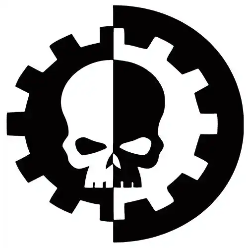 for two (2): adeptus mechanicus warhammer 40k sticker vinyl