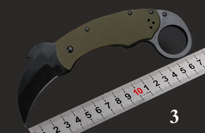 Karambit складной нож 5CR15MOV лезвие G10 ручка для тренировок на открытом воздухе когти походные Карманные охотничьи ножи для выживания EDC ручные инструменты - Цвет: 3