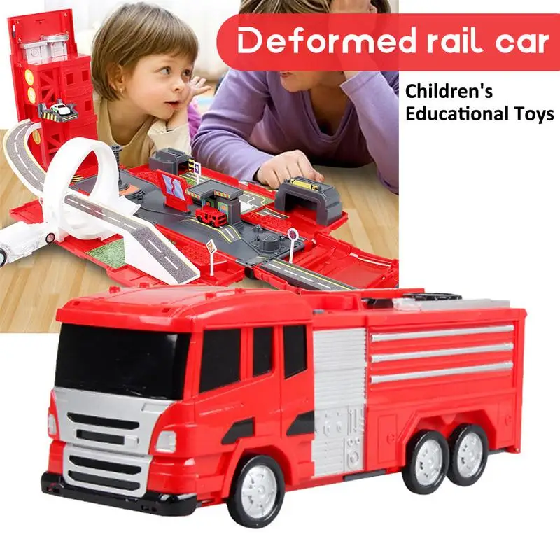 

Variety Fire Track Toy Car Parking Lot Storage Toy Alloy Car Children's Educational Toy Truck Exquisite Birthday Gift