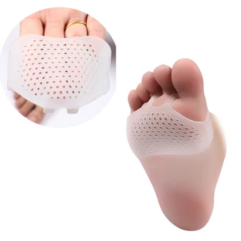 

Orthotic Insoles Silicone Gel Shoes Forefoot Pad High Heel shock Absorption Anti Slippery Feet Toe Rub Breathable Health Care