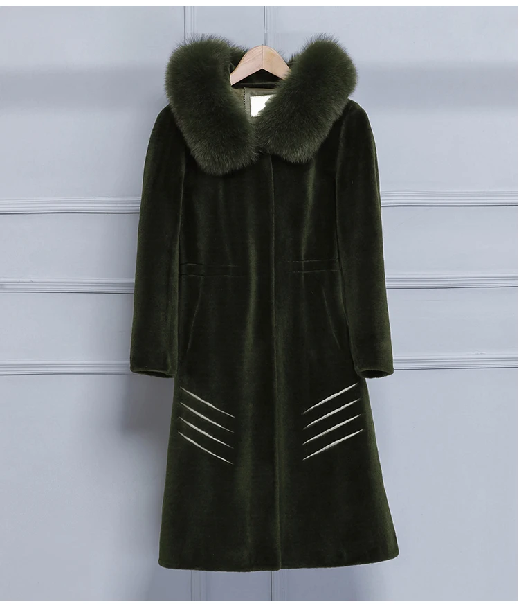 6916 5XL Plus Size Faux Fur Coat with Hood Women Elegant Winter Wool Jacket Fox Fur Collar Luxury Warm Long Winter Coat Women 2018 15