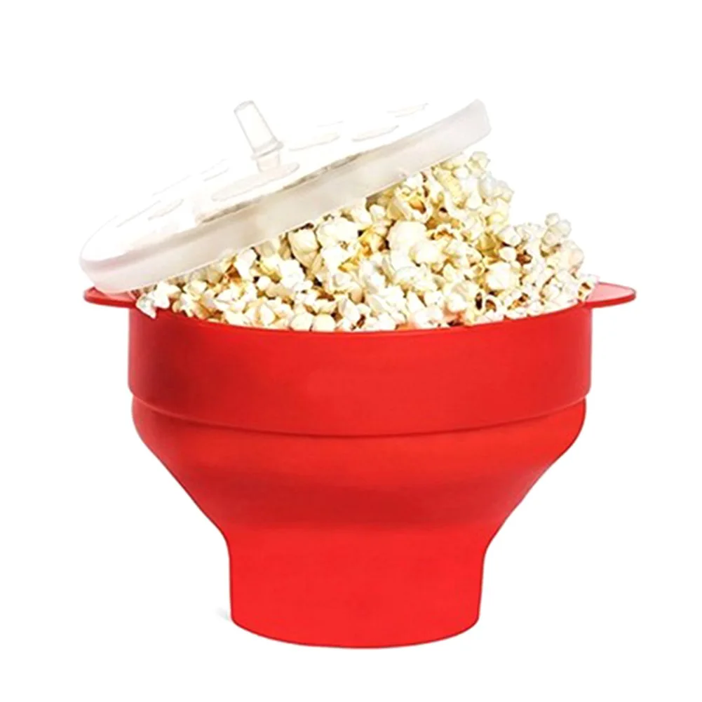Microwaveable Popcorn Maker Pop Corn Bowl With Lid Microwave Safe New
