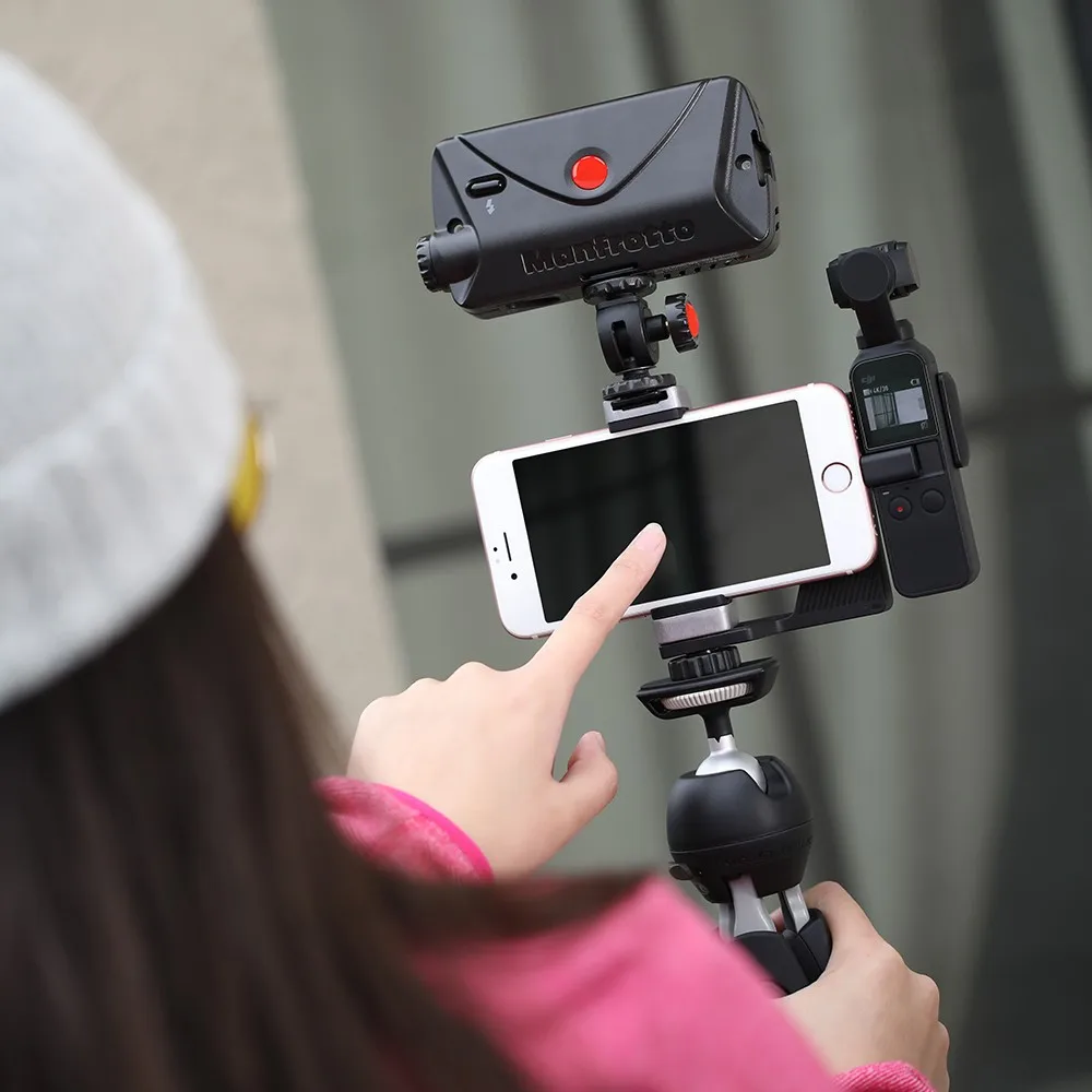HolaFoto PGYTECH держатель для телефона Комплект для DJI OSMO карман с 1/4 винтовым отверстием и холодной башмаком, чтобы включить аксессуары крепления