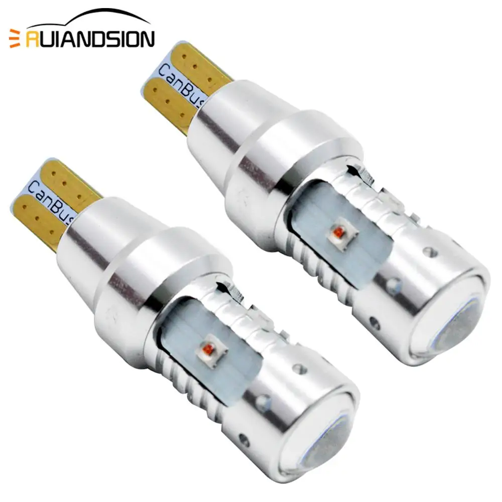 

2pcs 30W Extremely Bright Canbus 921 912 W16W T15 LED Bulb Brilliant Red White Amber C'ree-SMD Error Free stop tail brake light