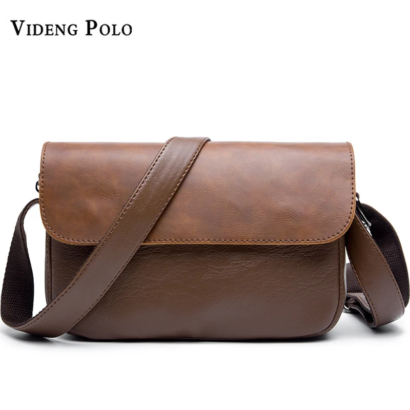 

VIDENG POLO Brand Leather Men Messenger Bags Men's Vintage Shoulder Bags Fashion Crossbody Bags Briefcases Casual Male Bolsas