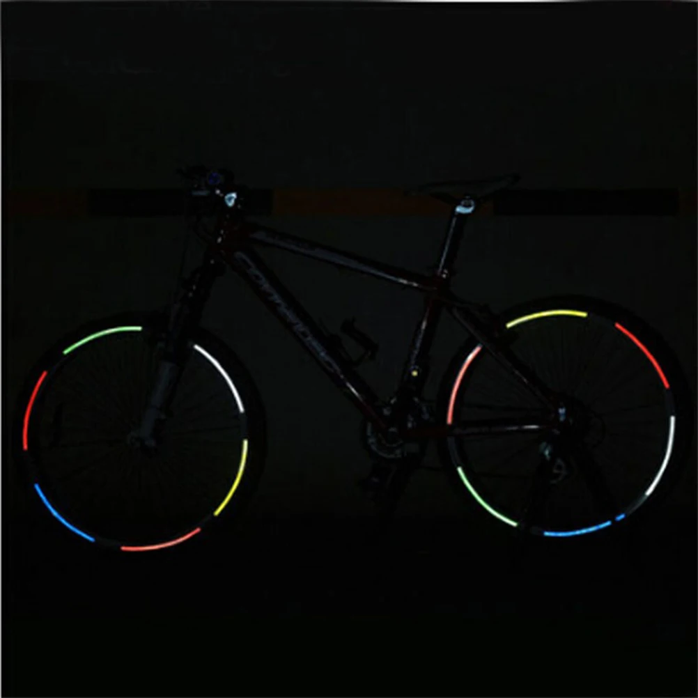 5 шт. велосипедные отражатели флуоресцентные MTB велосипедные колеса обода светоотражающие наклейки для горного велосипеда наклейки для велосипеда на открытом воздухе