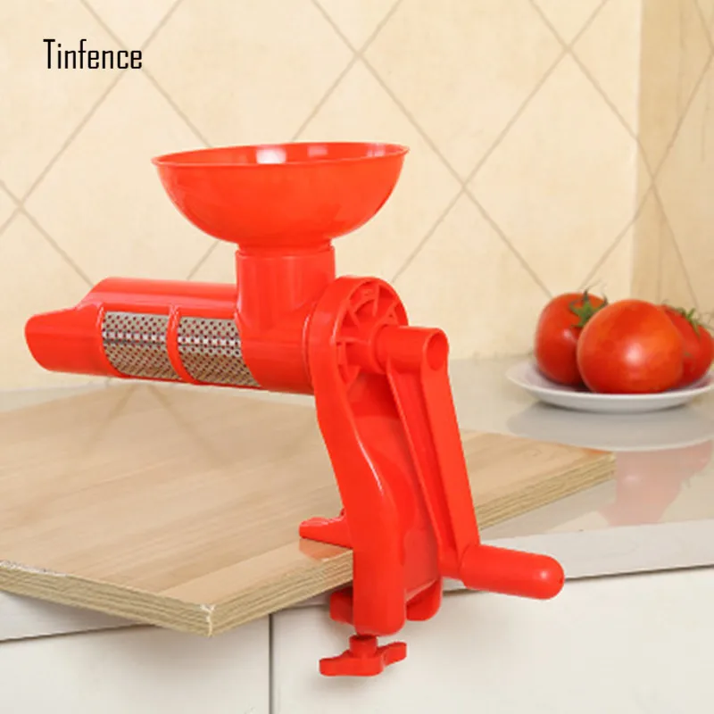 Tinfence Brand Tomato Squeezer Sauce Juicer Plastic Hand Manual for