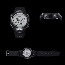 SYNOKE мужские цифровые наручные часы светодиодный Спортивный Кварцевый Будильник Дата наручные часы(черный