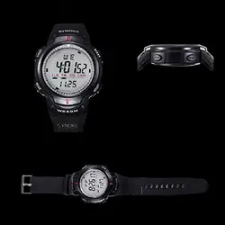 Synoke цифровые часы Мужские Спорт LED Кварцевые сигнализации Дата наручные часы (черный)