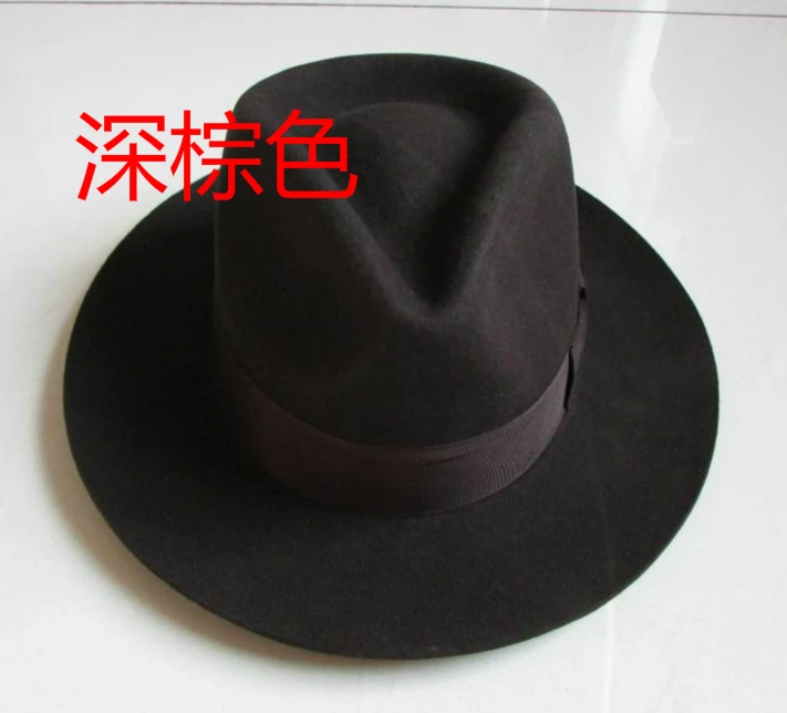 Wool Fedora Hat Unisex Felt Fedoras Hats Adult Fashion Trilby Hats Popular Headwear Wool Fedora Trilby Hats Man's Cap  B-8130 tan fedora hat Fedoras