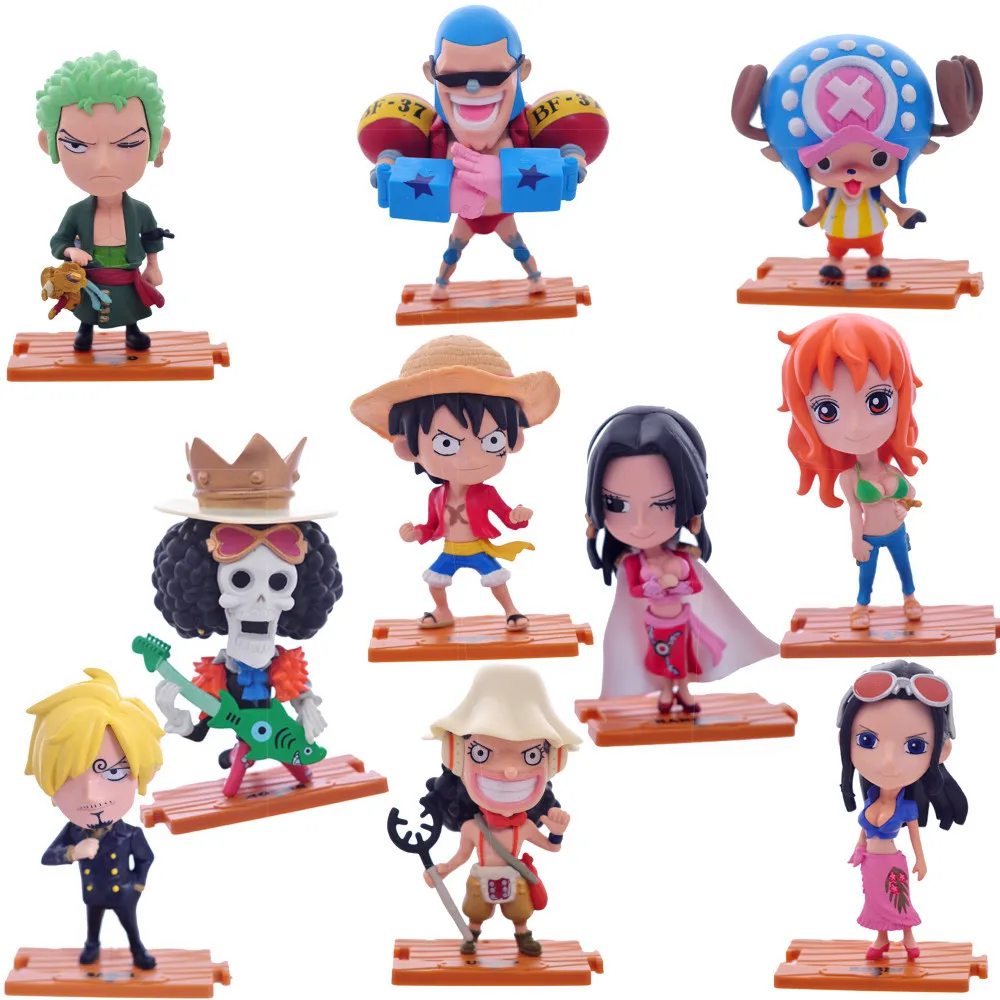 

12cm One Piece 10pcs/set Action Figures Anime PVC brinquedos Collection Figures toys