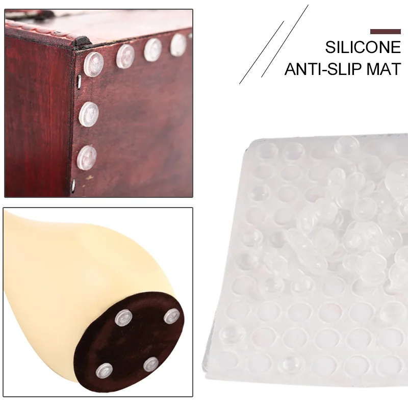 

Rubber Bumper Damper Furniture Legs Self Adhesive Convenient 100pcs Silicone Feet Pads Multi-Function Drawer EVA Silicone