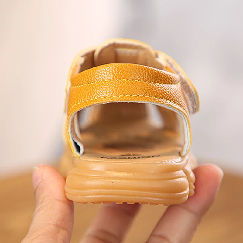 Quality Leather Sandals Boys Roman Kid Girl Sandals Summer Children Shoes Cover Toe Sport Style Beach Sandals For Toddler Boys