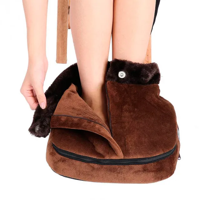 Elektromos Fűtés Lábápolás Melegebb Szerszámpad Hangulatos Unisex Bársony Láb Masszázs Nagy Papucs Lábfűtés Meleg Cipő - Image 6