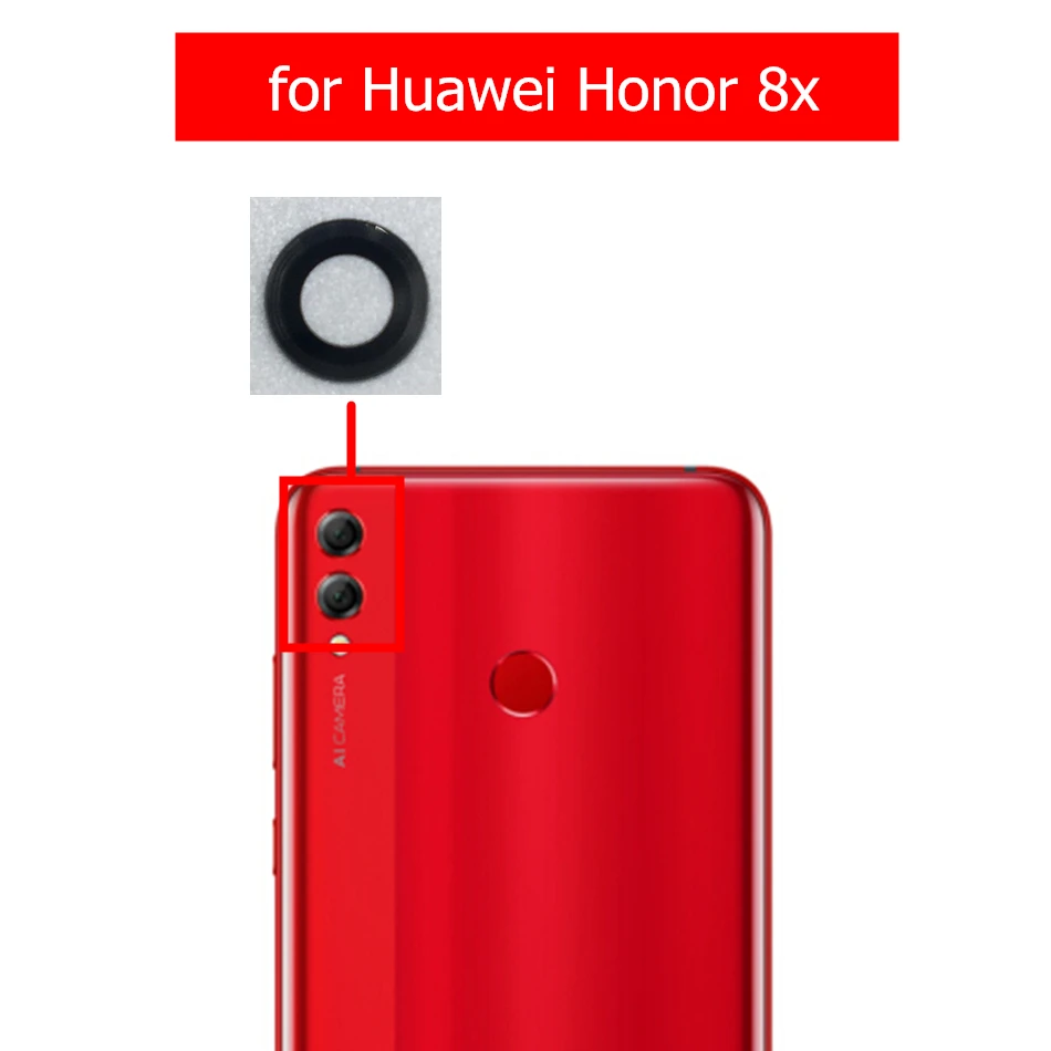 2 шт. для huawei Honor 8X Камера стекло объектив задняя камера стекло объектив с клеем, стикер Honor 8X Замена Ремонт Запасные части