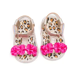 Удобные детские сандалии для девочек, модные детские сандалии с цветочным принтом, обувь для детей, сандалии из искусственной кожи, обувь