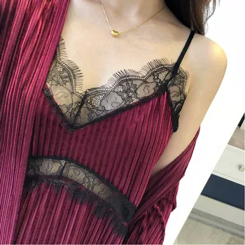 

Spring pajamas for women pajamas Set Gold Velvet Autumn Sexy Lace Sling 2 Peices Women Sleepwear Pajamas Bathrobe