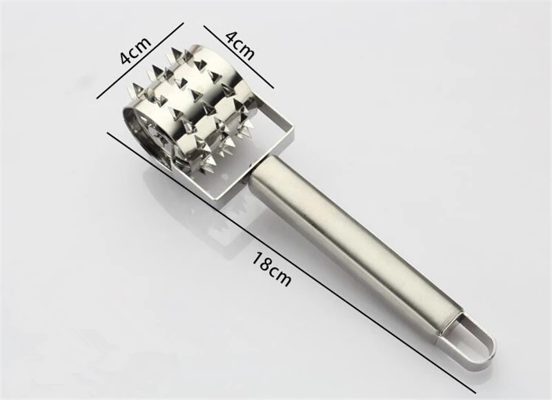 GOONBQ 1 шт. прокатки мяса тендерайзер из нержавеющей стали мяса тендерайзер стейк свинины говядины мяса нежное рулон игла для мяса