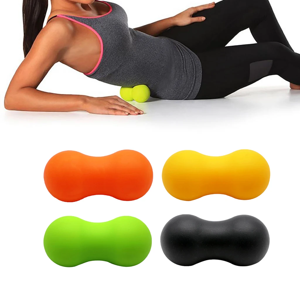 

Silicone Peanut Massage Ball Double Lacrosse Roller for Myofascial Release Plantar Fasciitis Muscle Fascia Release