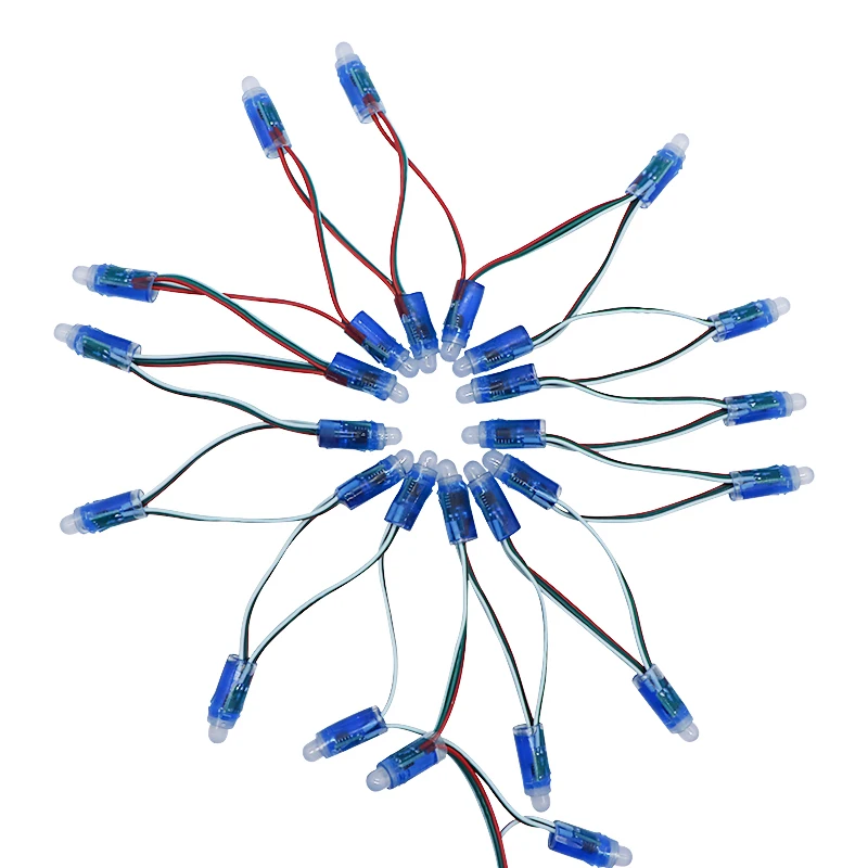 12 мм WS2811 полный Цвет светодиодная точечная лампа модуль DC 5 V IP68 Водонепроницаемый RGB WS2811 IC цифровой светодиодный свет Р
