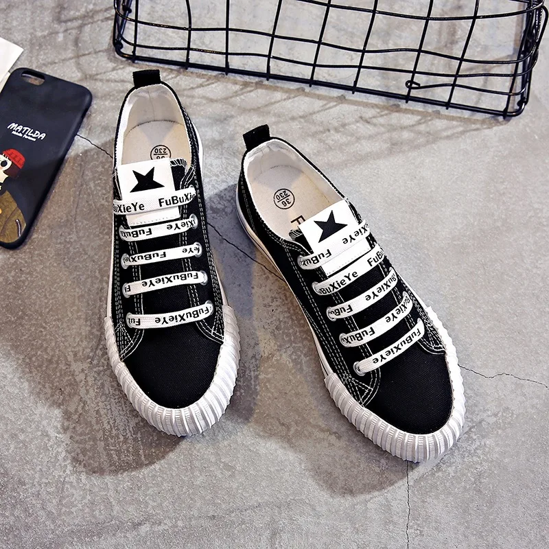 Casual Et Rue Lettres Toile D'été 2 Harajuku Chaussures Blanc 3 Plat Nouvelle Printemps 1 Femme Sauvage Dentelle dAO70d