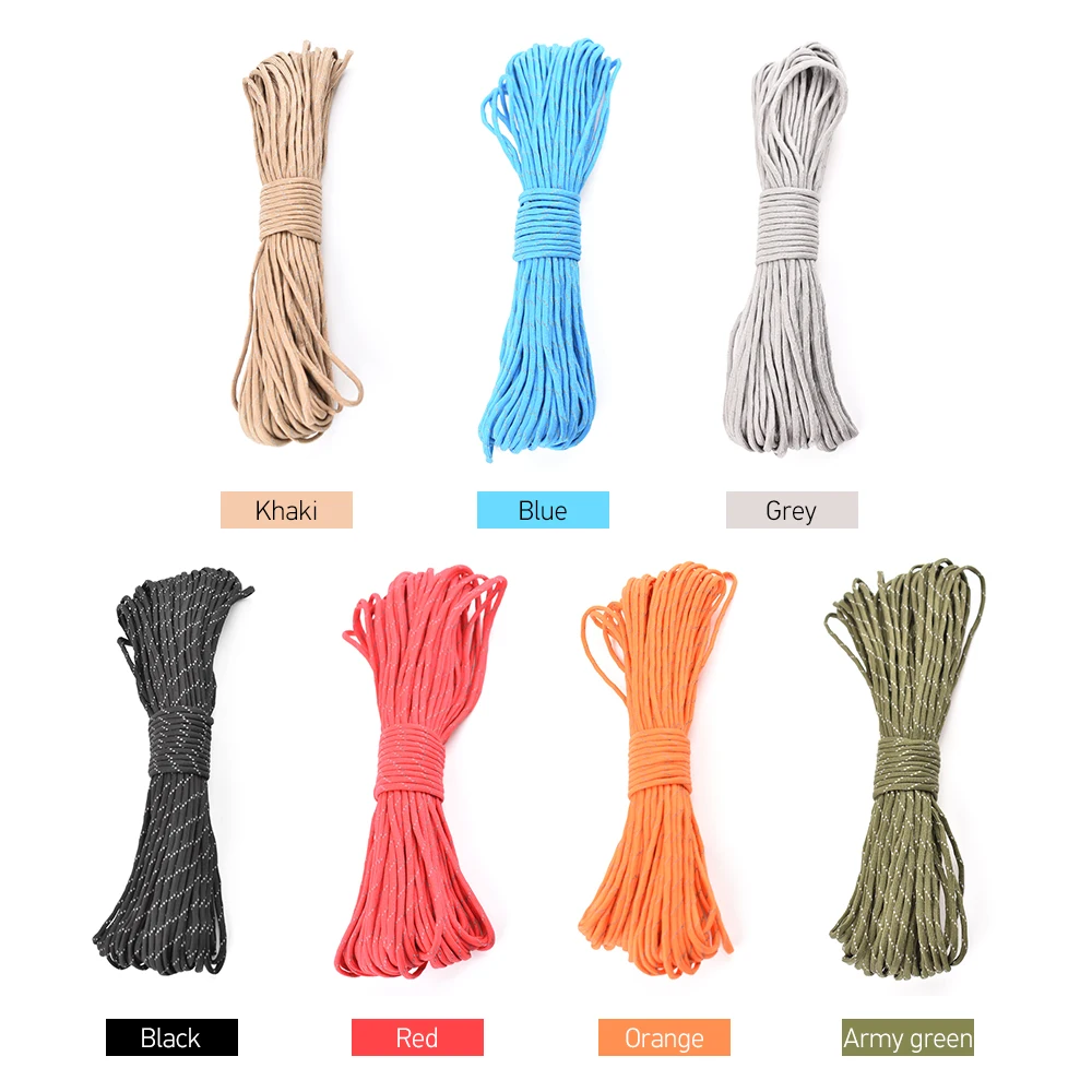 31 m/100FT عاكس Paracord Guyline خيمة حبل 4mm 9 ستراند النوى Paracord المظلة الحبل الحبل ل بقاء التخييم تسلق 31 m/100FT عاكس Paracord Guyline خيمة حبل 4mm 9 ستراند النوى Paracord المظلة الحبل الحبل ل بقاء التخييم تسلق