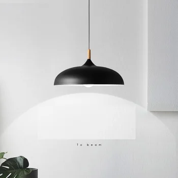 

DOXA Nordic Modern LED Light Fixtures Aluminum Round Pendentes Para Sala De Jantar Black Pending Lighting Bedroom Lampe