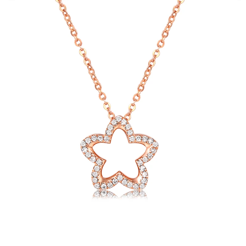 

Charming Lady Fashion Jewelry Accessory Gorgeous Necklace Shiny Cubic Zirconia Pendant Real 925 Sterling Silver Necklace Gift