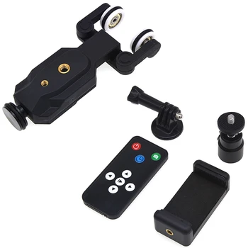 

C100 Pro 3-Wheels Wirelesss Video Camera Auto Dolly Track Slider Dolly Car Track Rail For Dslr Cameras Camcorders For Phone
