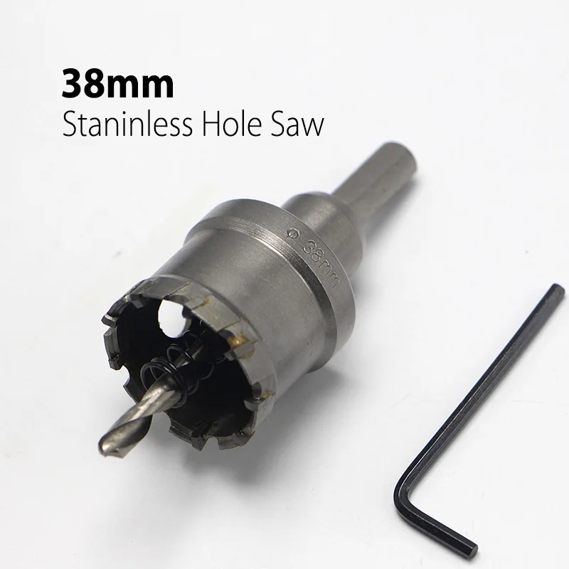 

38mm 1.5" Core Drill Bit Hard Alloy Metal Hole Saw Drill Bit for Steel Metal Alloy Cutter Metal Working