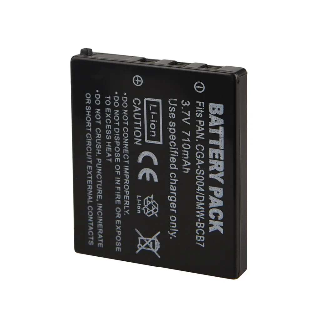 1 шт. перезаряжаемый аккумулятор 710 мАч CGA-S004 CGA-S004E для камеры Panasonic LUMIX DMC-FX7 DMC-FX2 FX2 FX7 DMW-BCB7 Аккумулятор для камеры