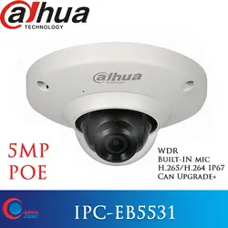 Dahua 5MP IPC-EB5531 H.265 1,4 мм объектив Встроенный микрофон IP67 PoE CCTV ip-камера панорамная сеть рыбий глаз камера