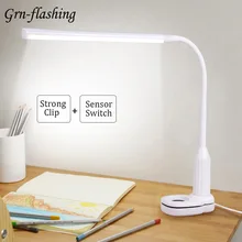 Portable USB LED Desk Lamp 5V 24 Led Touch Sensor Stepless Dimmable Clip Table Light Eye Protect Bedroom Study Book Read Light folding book light rechargeable led desk lamp portable dimmable study table bed reading aluminum alloy touch sensor roll over