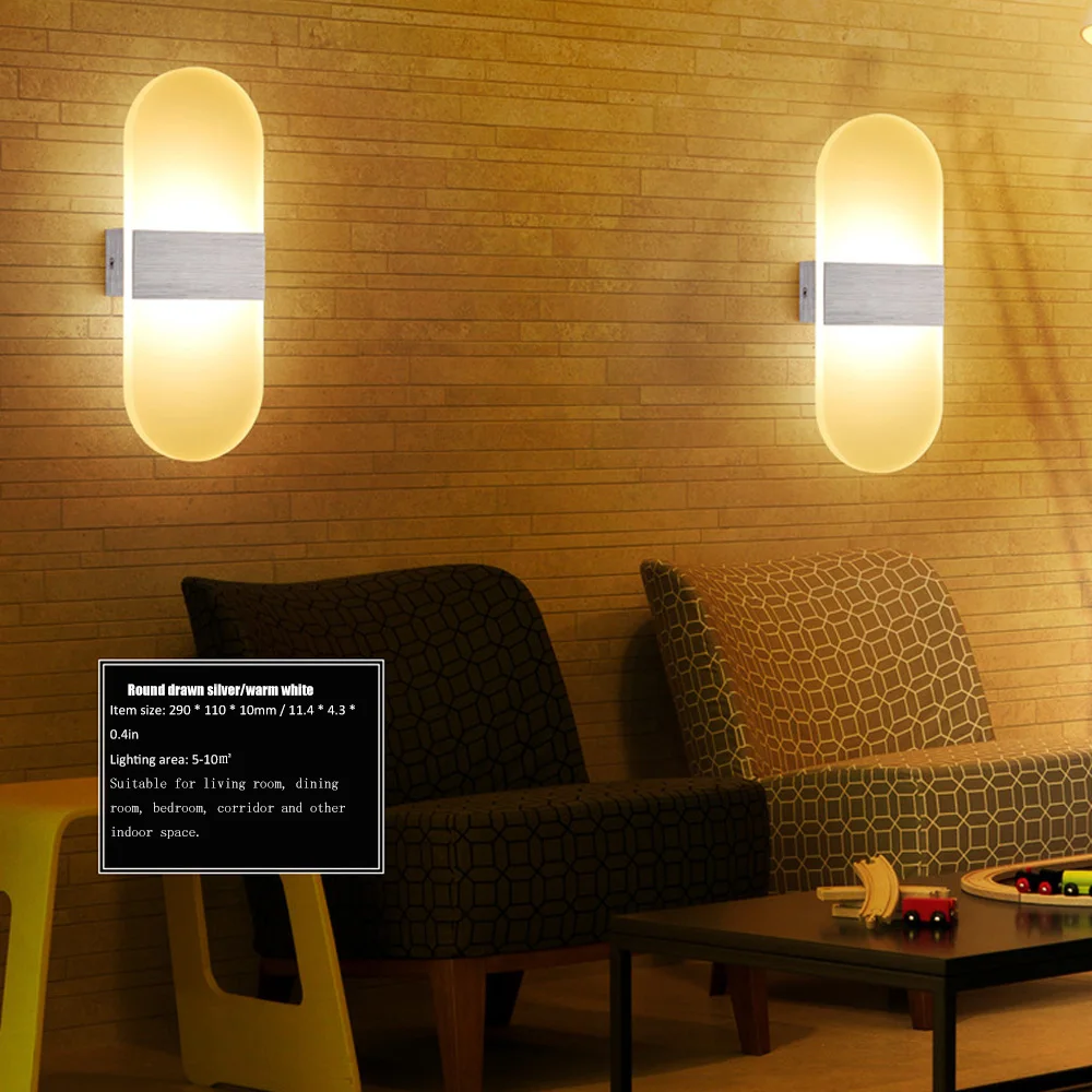 Us 17 15 35 Off Led Night Light Wall Lamp Corridor Aisle Mounted Sconce Bedside Acrylic Simple Decorative Lighting In Us 17 15 35 Off Led Night Light Wall Lamp Corridor Aisle Mounted Sconce Bedside Acrylic Simple Decorative Lighting In