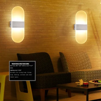 

LED Night Light Wall Lamp Light Corridor Aisle Wall Mounted Sconce Lamp Bedside Light Acrylic Simple Decorative Lighting