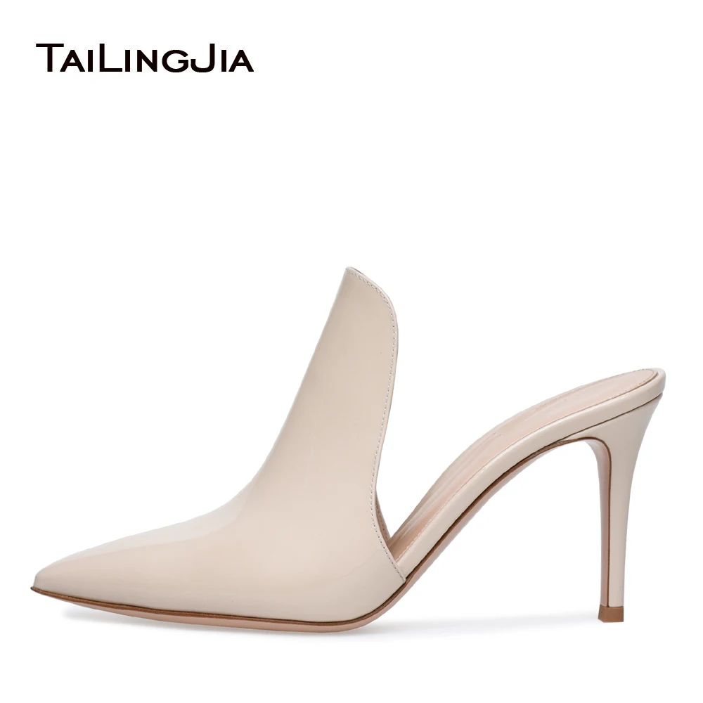 Elegant Pointed Toe High Heel Beige 