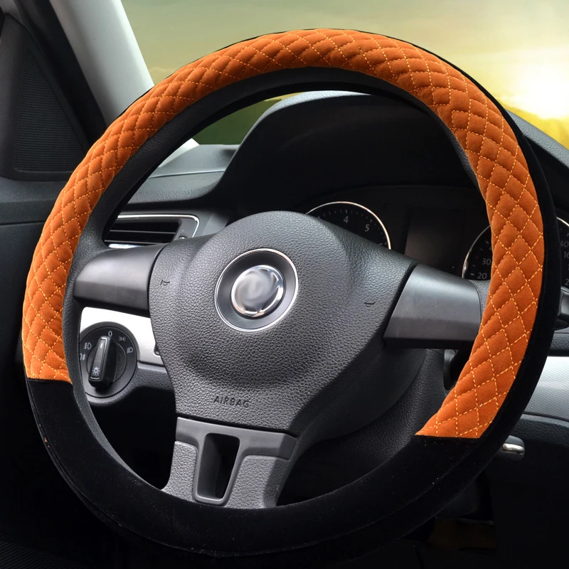 Universal Car Steering Wheel Cover Fluffy Winter Plush Steering Wheel