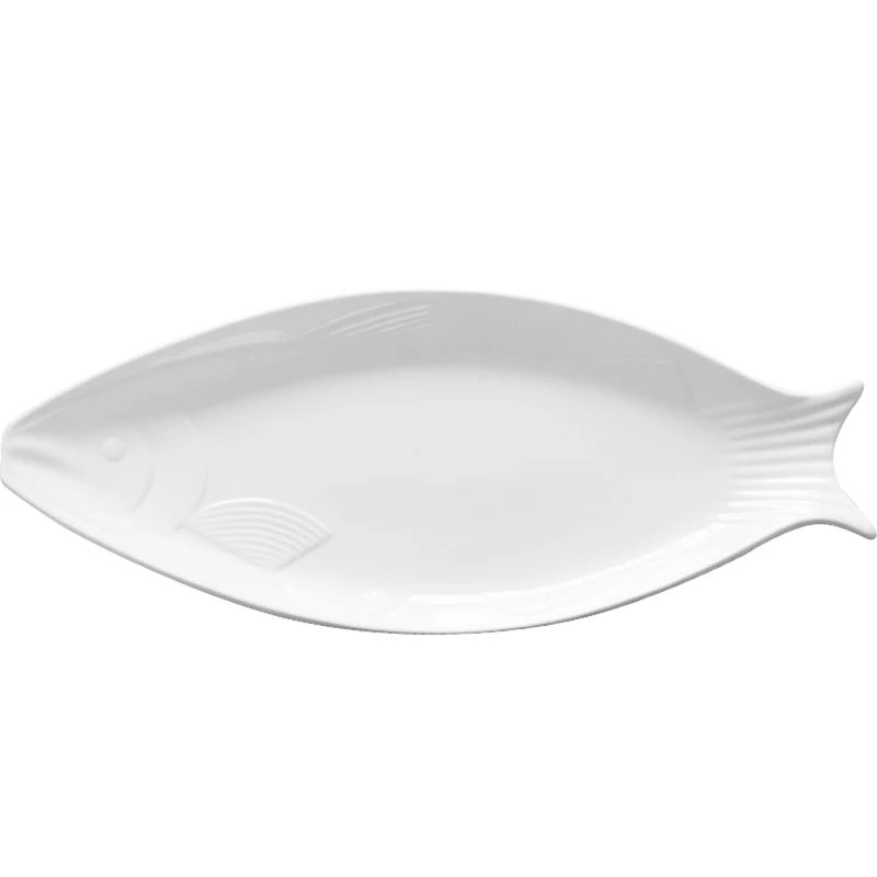 Твердые белые рыбы стиль Тарелки для продуктов посуда КИТ обеденные тарелки для кухни неправильный декор с животными кухонные аксессуары
