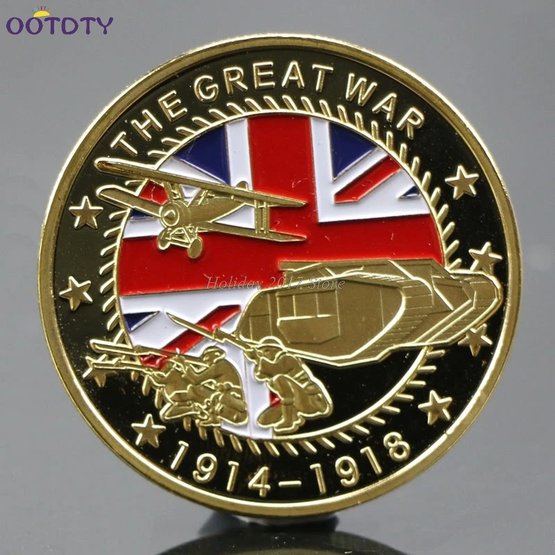 Новая позолоченная памятная монета Великая война художественная коллекция коллекционные подарки Jun20_25