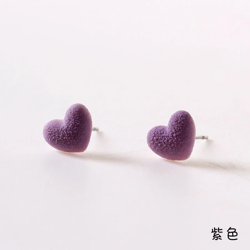 1 пара, модные керамические серьги-гвоздики в форме сердца, здоровые керамические серьги-иглы из нержавеющей стали для женщин и девочек, около 10 мм - Окраска металла: 2