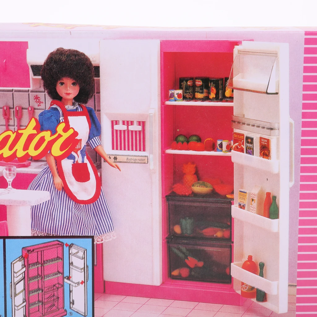 1/6 Scale Kitchen Furniture Fridge Refrigerator Model for   Dollhouse Hot Toys Figures Accessory