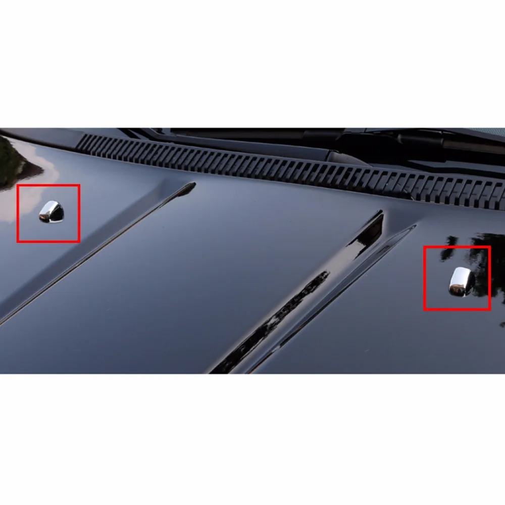 Chrome Windshield Washer Wiper Nozzle Cover Trim For Dodge Journey 2011