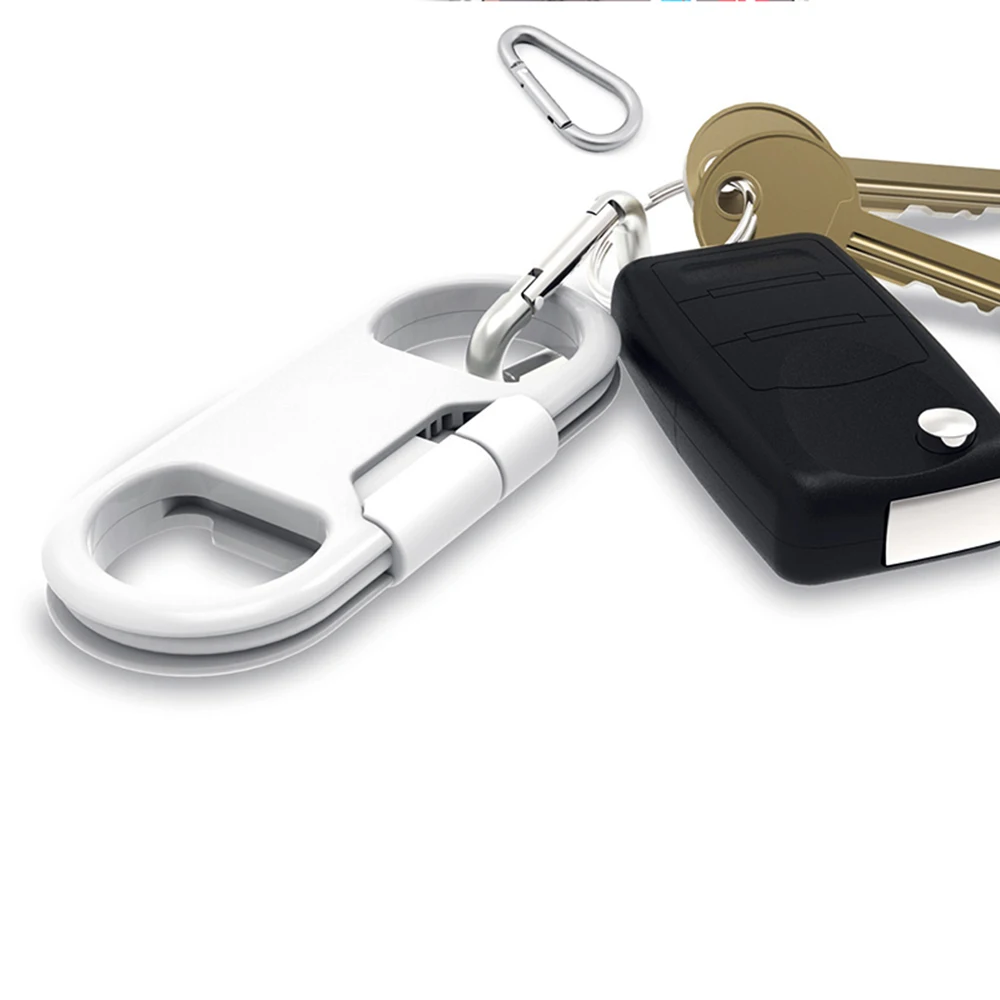 Универсальный портативный металлический брелок USB кабель для передачи данных IOS Android iPhone 7 подставка для сотового телефона Открывалка Бутылок